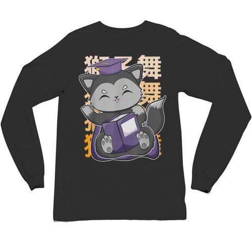 Cute Anime Fox Graduate Of A Class For Graduation Unisex Long Sleeve T-Shirt - Best Gift Smart