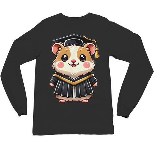 Cute Hamster Graduation Unisex Long Sleeve T-Shirt - Best Gift Smart