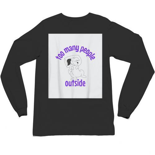 Cute Puppy With a Quote For Introverts Unisex Long Sleeve T-Shirt - Raresse