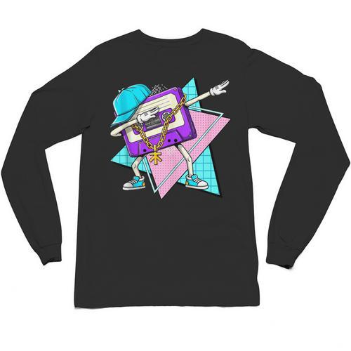 Dabbing Cassette Tape 70s 80s 80s Outfit Nostalgia Unisex Long Sleeve T-Shirt - Figerry