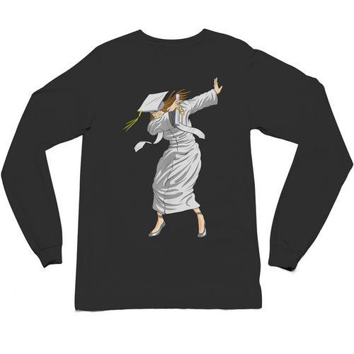 Dabbing Graduation Class Of 2025 Woman Graduation Unisex Long Sleeve T-Shirt - Best Gift Smart