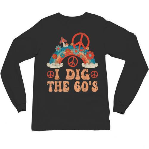 I Dig The 60s Aesthetic Nostalgia 1960's Retro 60s Party Unisex Long Sleeve T-Shirt - Figerry
