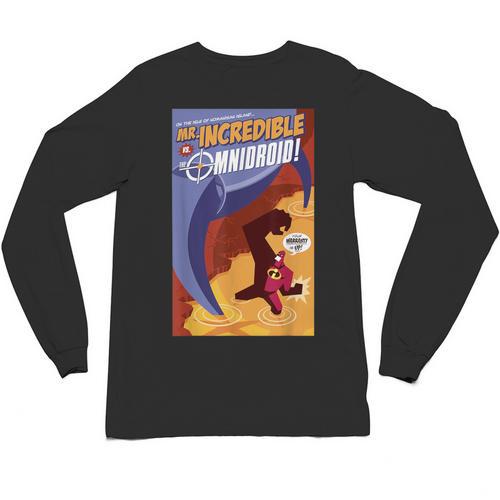 Disney Pixar The Incredibles Omnidroid Comic Book Cover Unisex Long Sleeve T-Shirt - Bookorys