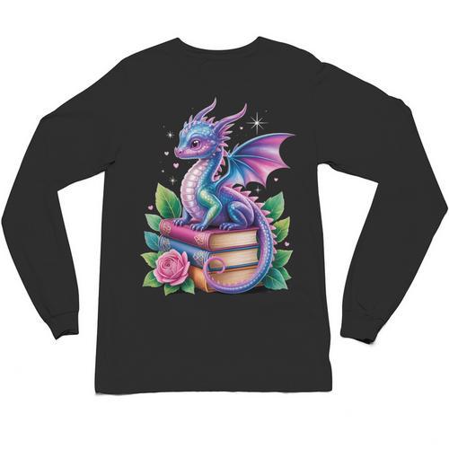 Dragon Book Fantasy Reading Unisex Long Sleeve T-Shirt - Bookorys UK