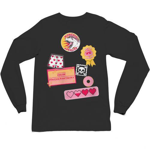 Dungeon Crawler Carl Colorful Sticker Collage LitRPG Book Unisex Long Sleeve T-Shirt - Bookorys DE