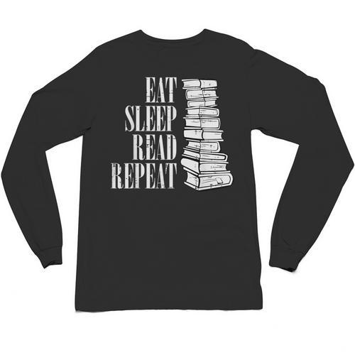 Eat Sleep Read Repeat Reading Book Librarian Men Women Kids Unisex Long Sleeve T-Shirt - Bookorys DE