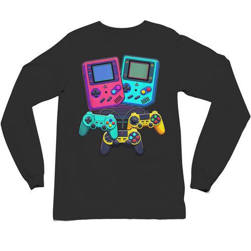Eighties Console Controller Gaming Player Gadget Nostalgia Unisex Long Sleeve T-Shirt - Figerry
