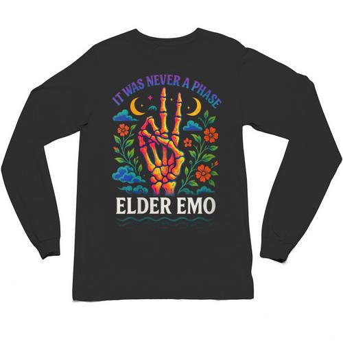 Elder Emo Nostalgia Skeleton Hand Unisex Long Sleeve T-Shirt - Figerry
