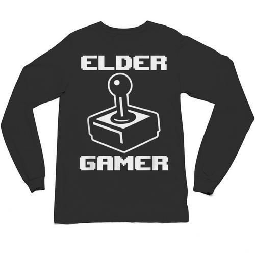 Elder Gamer Retro Video Game Nostalgia Old Gamer Unisex Long Sleeve T-Shirt - Figerry