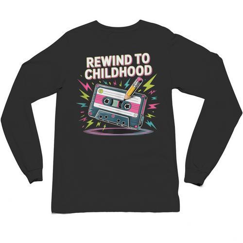 Elder Millennials Embracing 90s Rewind Nostalgia Vibes Unisex Long Sleeve T-Shirt - Figerry