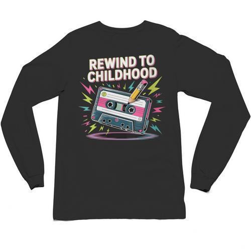 Elder Millennials Embracing 90s Rewind Nostalgia Vibes Unisex Long Sleeve T-Shirt - Figerry