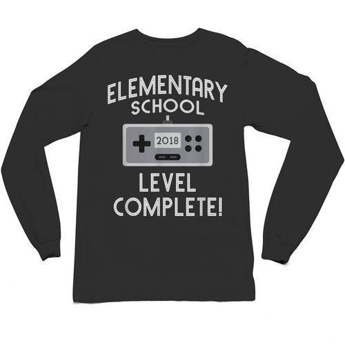 Elementary School Graduation Shirt Level Complete Gamer Unisex Long Sleeve T-Shirt - Best Gift Smart