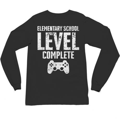 Elementary School Level Complete Gamer Graduate Graduation Unisex Long Sleeve T-Shirt - Best Gift Smart