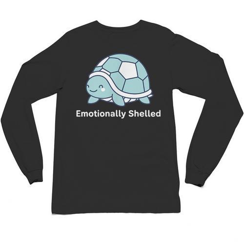Emotionally Shelled Turtle Introvert Turtle Tee Unisex Long Sleeve T-Shirt - Raresse