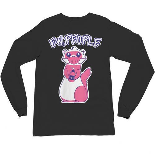 Ew People Introvert Ferrets Saying Mask Ferret Unisex Long Sleeve T-Shirt - Raresse
