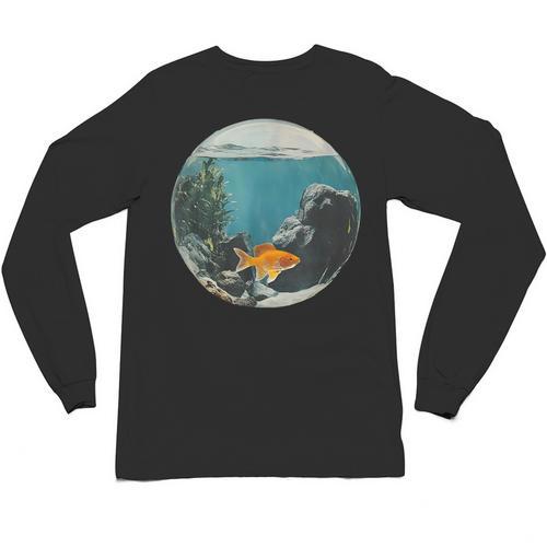 Fish Bowl Frutiger Aero Y2K Retro Vibes Unisex Long Sleeve T-Shirt - Figerry
