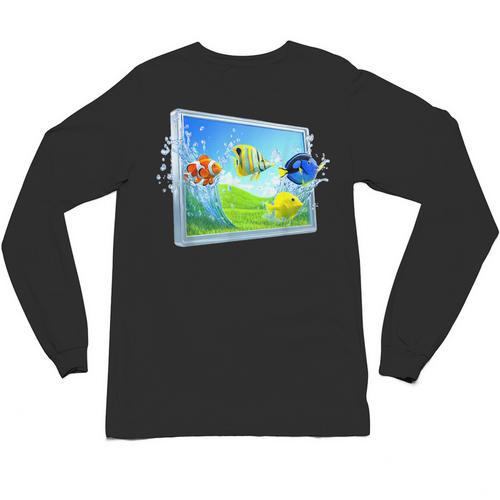 Frutiger Aero Fish Unisex Long Sleeve T-Shirt - Figerry
