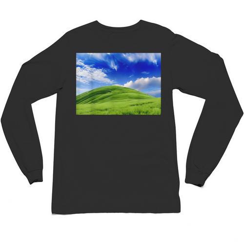 Frutiger Aero Meadow Aesthetic Y2k 2000s Ironic Nostalgic Unisex Long Sleeve T-Shirt - Figerry