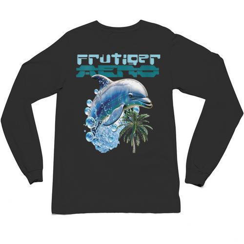 Frutiger Aero Splashy Dolphin Y2k Aesthetic Graphic Unisex Long Sleeve T-Shirt - Figerry