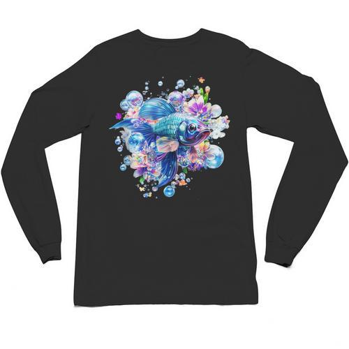 Frutiger Aero Y2K Fish Unisex Long Sleeve T-Shirt - Figerry