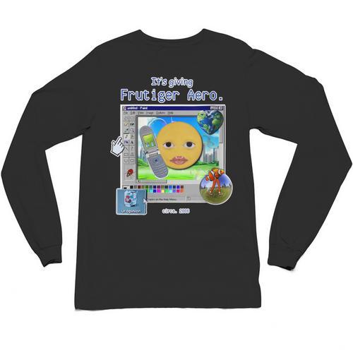 Frutiger Aero Y2K Meme Graphic 2000s Nostalgia Unisex Long Sleeve T-Shirt - Figerry