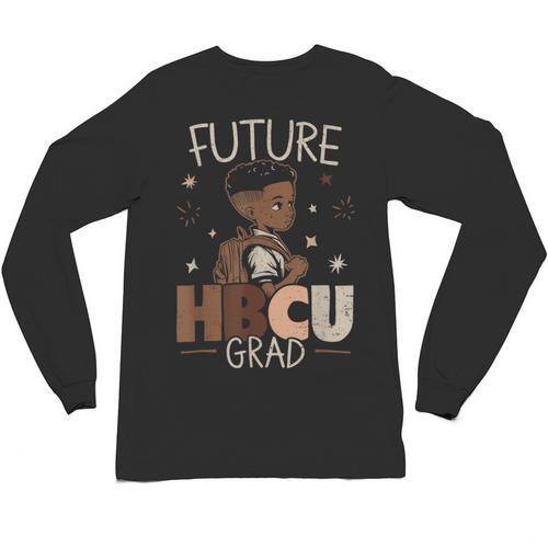 Future HBCU Grad Graduate Afro Boy College Graduation Unisex Long Sleeve T-Shirt - Best Gift Smart