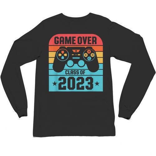Game Over Class Of 2023 Shirt Students Graduation Unisex Long Sleeve T-Shirt - Best Gift Smart