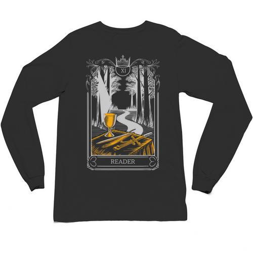 Gothic Book Lover Skeleton Unisex Long Sleeve T-Shirt - Bookorys DE