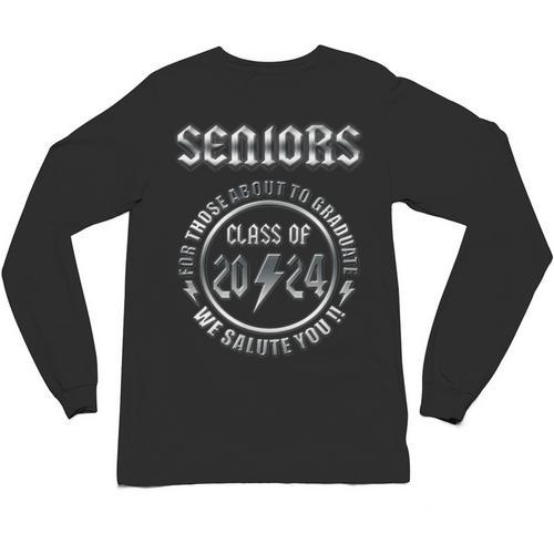 Graduation 2024 Rock & Roll Style Senior Unisex Long Sleeve T-Shirt - Best Gift Smart