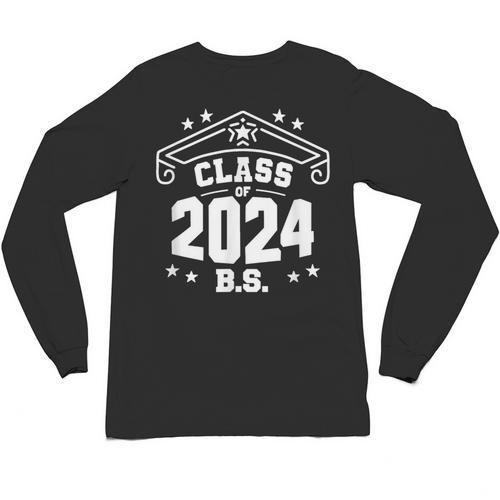Graduation BS Class Of 2024 Grad Congratulations Graduate Unisex Long Sleeve T-Shirt - Best Gift Smart