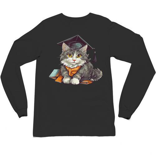 Graduation Cat Graduation Present For Graduate Grad Unisex Long Sleeve T-Shirt - Best Gift Smart