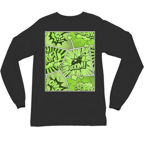 Green Comic Book Green Graphic Unisex Long Sleeve T-Shirt - Bookorys DE