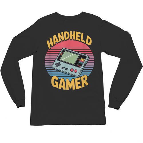 Handheld Gamer Retro Portable Console Nostalgia Unisex Long Sleeve T-Shirt - Figerry
