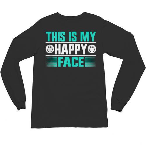 This Is My Happy Face Introvert Unisex Long Sleeve T-Shirt - Raresse
