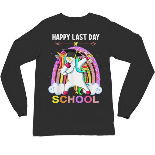 Happy Last Days Of School Graduation Class 2022 Unicorn Girl Unisex Long Sleeve T-Shirt - Best Gift Smart