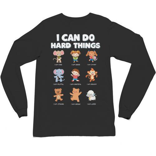 I Can Do Hard Things Children's Book Characters Unisex Long Sleeve T-Shirt - Bookorys CA