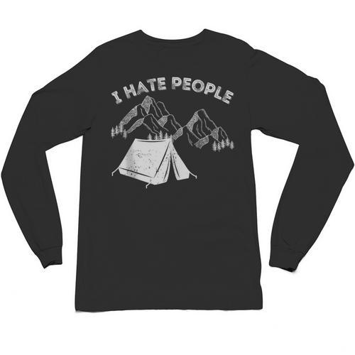 I Hate People Introvert Sarcastic I Love Camping Unisex Long Sleeve T-Shirt - Raresse