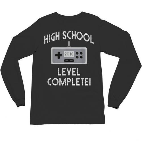 High School Graduation Shirt Level Complete Video Gamer Unisex Long Sleeve T-Shirt - Best Gift Smart
