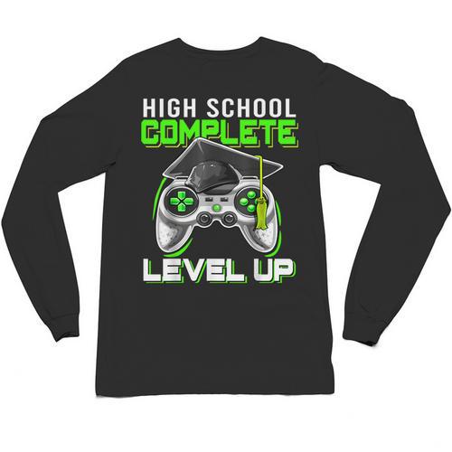 High School Level Complete Class Of 2024 Graduation Unisex Long Sleeve T-Shirt - Best Gift Smart