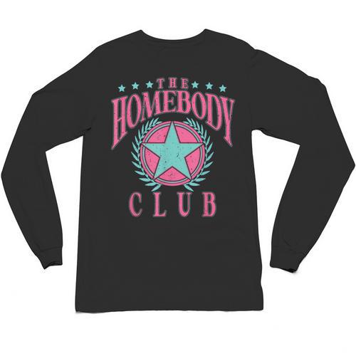 The Homebody Club Antisocial Retro Introvert Unisex Long Sleeve T-Shirt - Raresse
