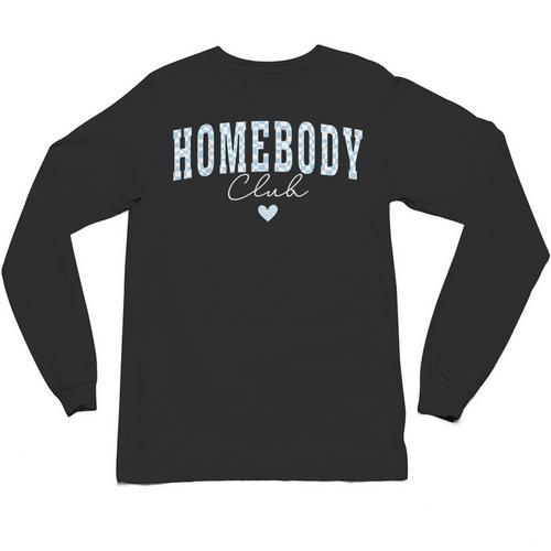 Homebody Club Checkerboard Introvert Self Growth Work Home Unisex Long Sleeve T-Shirt - Raresse