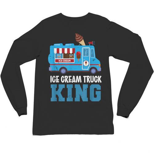 Ice Cream Truck King Nostalgia Summer Ice Cream Truck Driver Unisex Long Sleeve T-Shirt - Figerry