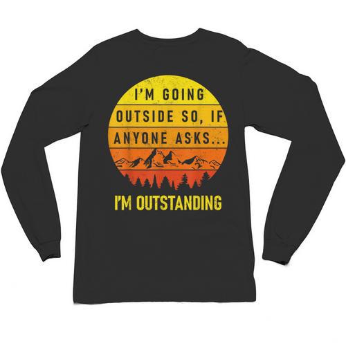 I'm Outstanding Retro Introvert Mountain Trip Lover Unisex Long Sleeve T-Shirt - Raresse