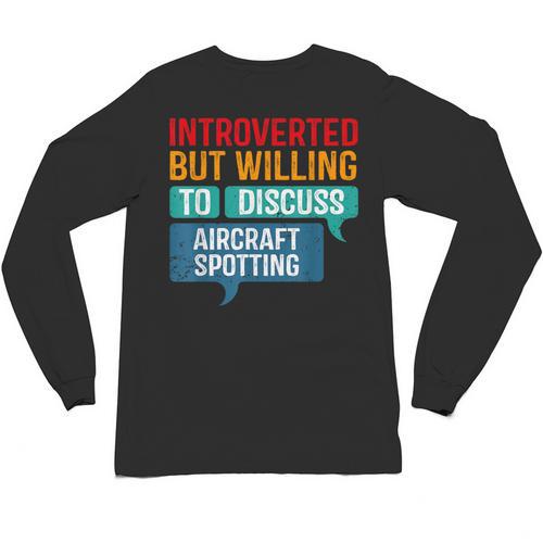 Introvert Aircraft Spotting Lovers Men & Women Unisex Long Sleeve T-Shirt - Raresse