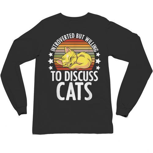 Introvert Cat Kitten Quote For Feline Whisperer Unisex Long Sleeve T-Shirt - Raresse