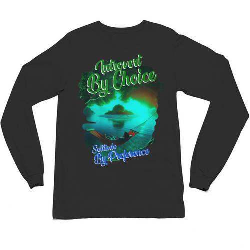 Introvert Choice Solitude By Preference Unisex Long Sleeve T-Shirt - Raresse