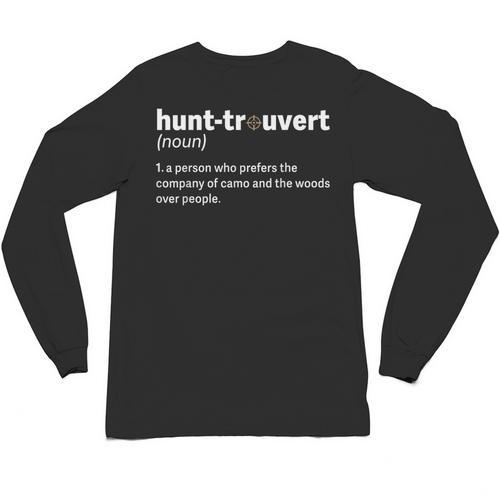 Introvert Hunter Definition Sarcastic Wildlife Hunting Humor Unisex Long Sleeve T-Shirt - Raresse
