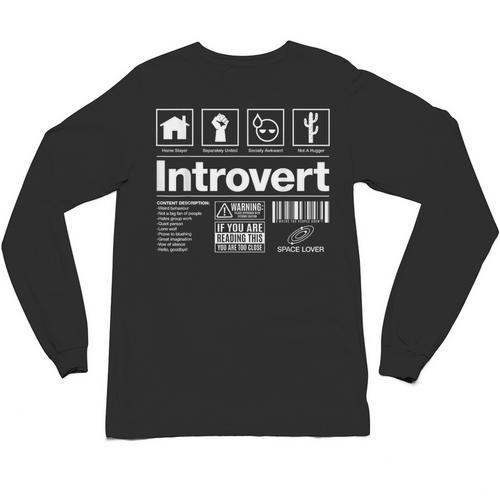 Introvert Label Signs Unisex Long Sleeve T-Shirt - Raresse