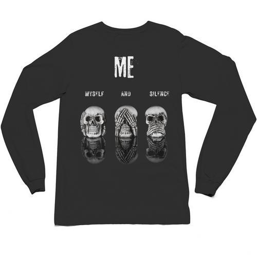Introvert Relaxation Me Myself And Silence Skulls Unisex Long Sleeve T-Shirt - Raresse