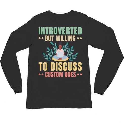 Introvert Saying Antisocial Sarcasm Introverts Unisex Long Sleeve T-Shirt - Raresse